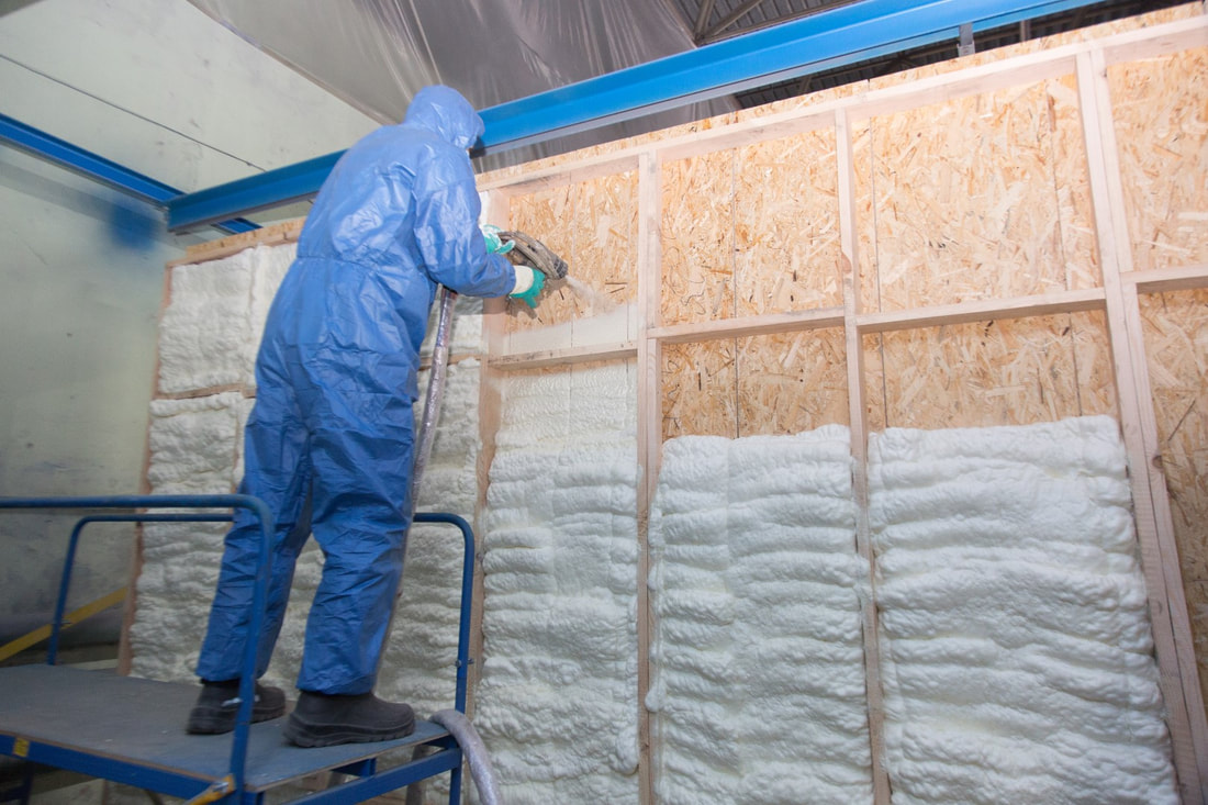 wall insulation installed in building